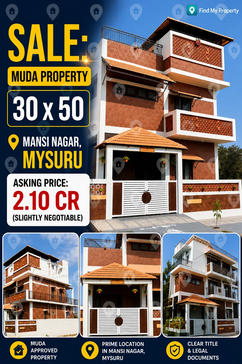 30 x 50, MUDA Property, Mansi Nagar, Mysuru, Sale