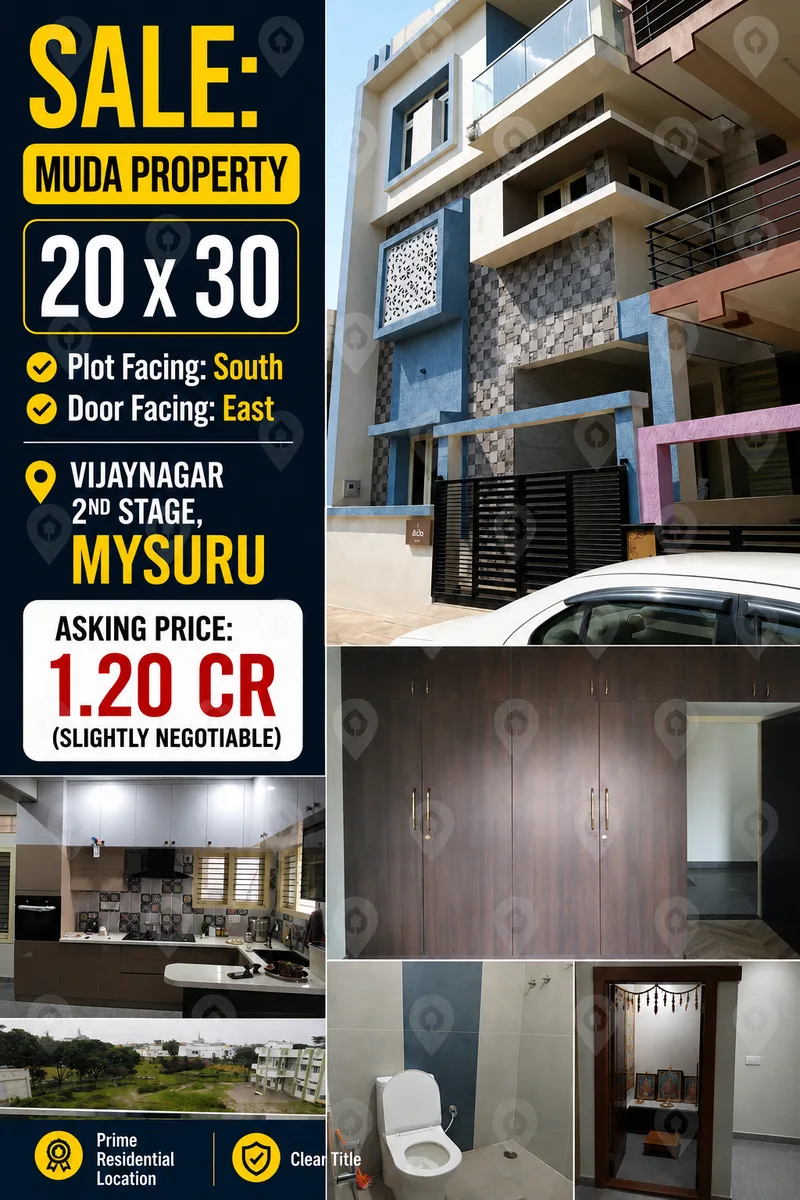 20 x 30 Triplex House, Vijaynagar 2nd Stage, Mysuru